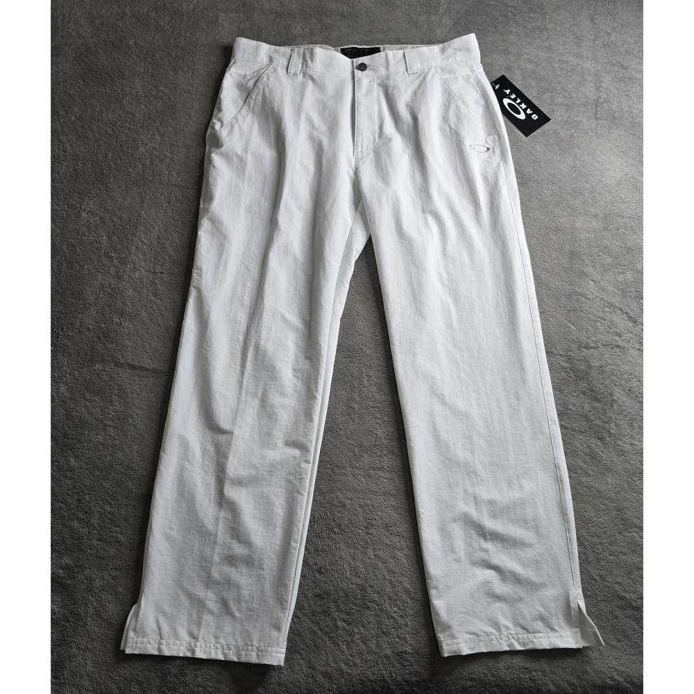 Oakley Take Pant 2.5 Mens 36x32 (30) White Stretch Golf Comfort Hydrolix Tech